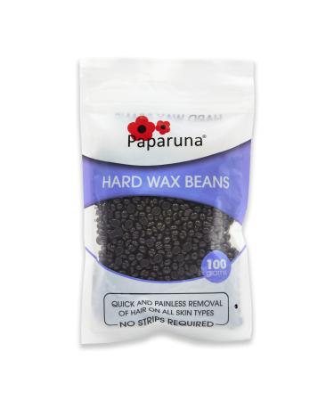 Hard Wax Beans Chocolate by Paparuna 100g Bag Wax Warmer Beads - for Hair Removal Bikini/Body/Leg/Back/Face/Chest/Facial/Eyebrow/Nose/Brazilian