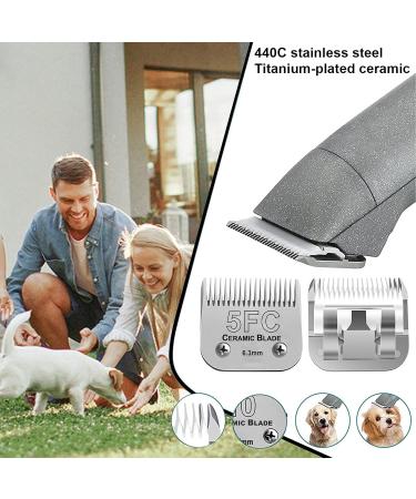 BestBomg Scherklingen for Pets - Rem removable Stainless Steel Ceramic Blades for Easter Animal Clipper & Andis Dog Clippers (6.3mm 5FC) - International Shipping - Buy Online on SooperMarket.com