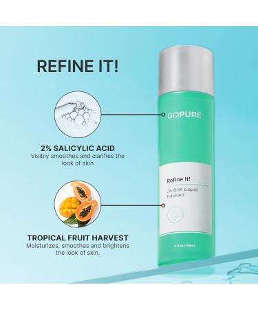 buy goPure Refine It 2% BHA Liquid Exfoliant | Pore Refining & Complexion Correcting for All Skin Types - Buy Online on SooperMarket.com