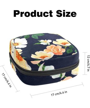 Anna Cowper Watercolor Flowers Sanitary Napkin Storage Bag | Feminine Menstrual Cup & Nursing Pad Holder | Portable Period Pouch for Women & Teen Girls | 1Pc Multi-colored - Buy Online on SooperMarket.com