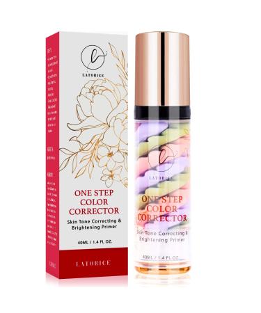 One Step Color Corrector, Makeup Primer Skin Tone Correcting and Brightening Primer, Latorice
