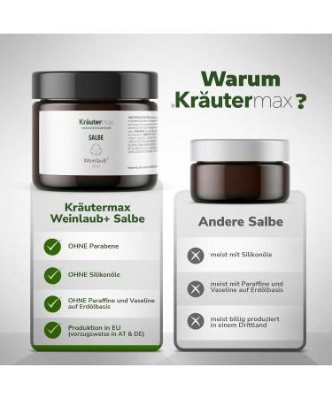 Vine Leaf Ointment with Horse Chestnut Extract - 3 x 100 ml Cream for Pain Relief | Fast International Shipping - Buy Online on SooperMarket.com