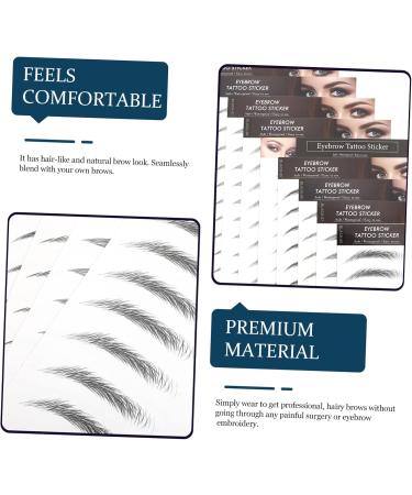 PLAFOPE Black Eyebrows 10pcs Imitation Eco Eyebrow Sticker Stickers Water Transfer Eyebrow Sticker Eyebrow Lines 6d - Buy Online on SooperMarket.com