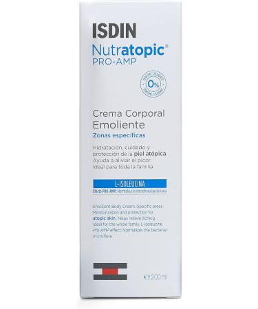 ISDIN Nutratopic PRO-AMP Emollient body cream (200 ml) | Moisturization and protection for atopic skin - Buy Online on SooperMarket.com