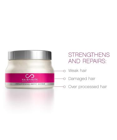 Hairfinity Strengthening Amino Treatment Masque - Hydrating Hair Mask with Collagen, Keratin & Vegetable Protein for Growth - 8 oz - Buy Online on SooperMarket.com