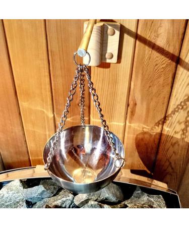 Sauna Oil Holder Sauna Aromatherapy Oil Holder Sauna Oil Cup Essential Oil Fragrance Diffuser Bowl Stainless Steel Sauna Bowl Spa Sauna Room Accessories for Sauna and Spa - Buy Online on SooperMarket.com