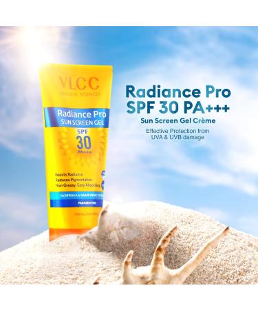 VLCC Radiance Pro SPF 30 PA+++ Sun Screen Gel - 50g | Best International Shipping - Buy Online on SooperMarket.com