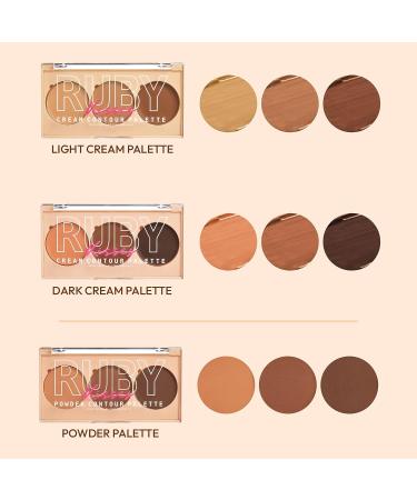 Ruby Kisses 3-in-1 Contour Palette - Long-Lasting and Easy to Blend Powder for All Skin Types - Buy Online on SooperMarket.com
