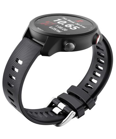 NotoCity for Garmin Forerunner 645 Band, 245 Band, 20mm Replacement Strap for Galaxy Watch 5/5 Pro Galaxy Watch 4/4 Classic Forerunner 645/245 Music Band black