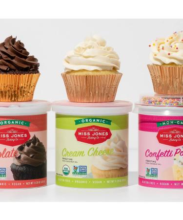Miss Jones Baking Organic Vegan Cream Cheese Buttercream Frosting - 11.29 oz for Icing & Decorating - Buy Online on SooperMarket.com