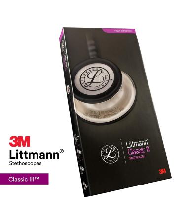 3M Littmann Classic III Stethoscope Champagne Finish | Black Tube | Smoke Stem | 69 cm - Buy Online on SooperMarket.com