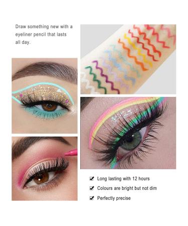 Luxsea Eye Liner Pencil Set - 20 Colors, Waterproof, Matte, Long Lasting Makeup Pencils - Quick Dry Ultra Eyeliner Set for Women - 20 PCS, Colored Eyeliners and Shadow Pencils - Buy Online on SooperMarket.com