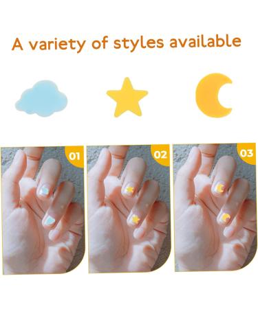 Healeved 3pcs 1 Nail Art Polymer Clay Nail Glitter Colorful Decor Resin Sprinkles Vase Filler Diy Polymer Clay Patch Craft Making Patch Moon Decor Diy Patch Star Crafts Cell Phone - Buy Online on SooperMarket.com