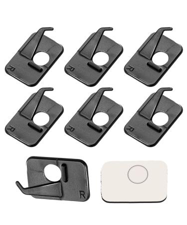 Sliverdew 6Pcs Arrow Rest for Recurve Bow, Plastic Archery Arrow Rest for Compound Bows, Black Recurve Bow Arrow Rest with Adhesive Back, Hunting Shooting Targeting Accessory for Right Hand/Left Hand