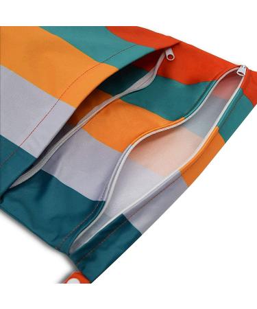 Wet Dry Bags 2 Pack - Washable Waterproof Reusable Pouch with Zipper Pocket for Diapers, Swimsuits, Travel, Gym - Orange - Buy Online on SooperMarket.com