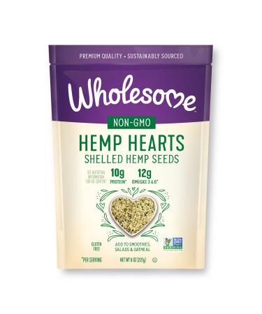 Wholesome Hemp Hearts Gluten Free Shelled Hemp Seeds, 8 Ounce Bag 8 ounce Bag (Pack of 1)