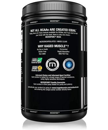 KAGED MUSCLE Fermented BCAA Powder | Vegan, Non-GMO, 72 Servings | Plant-Based Amino Acids for Protein Synthesis - Buy Online on SooperMarket.com