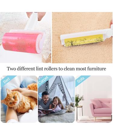 6-Pack Reusable Washable Lint Rollers - Portable Sticky Roller for Furniture Carpets & Clothing - Eco-Friendly & Foldable with Cover - Buy Online on SooperMarket.com