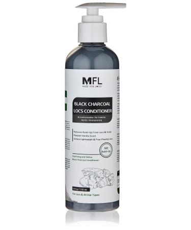 Made For Locs Black Charcoal Conditioner | Dreadlocks/Locs Detox Charcoal Conditioner | 8 oz