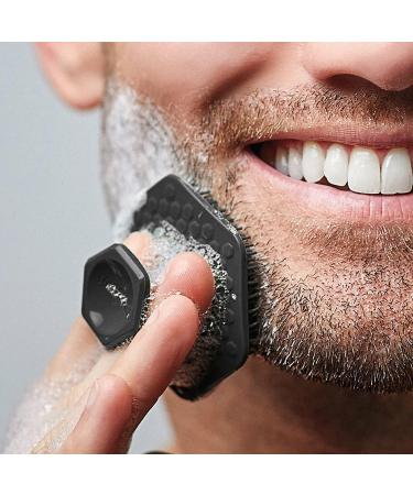 Tooletries Silicone Face Scrubber & Holder - Gentle Exfoliating Facial Cleansing Brush - Shower Storage Grip, Charcoal - Buy Online on SooperMarket.com