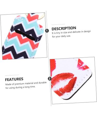 PACKOVE 10pcs Lipstick Holder Keychain & Wristlet | Portable Neoprene Pouch for Lip Balm & Chopsticks | Stylish Keychain Organizer - Buy Online on SooperMarket.com