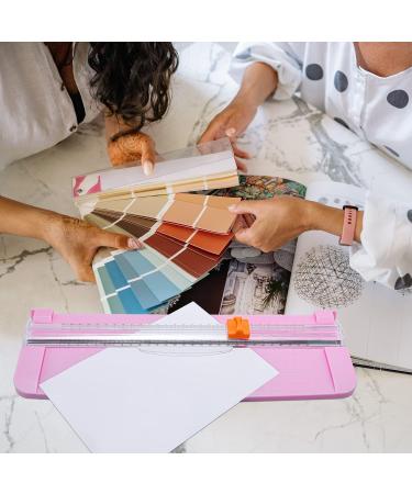 Portable Paper Cutter Guillotine Paper Trimmer Scrapbooking with Security Safeguard for Standard Cutting of A2 A3 A4 A5 Paper  Photos or Labels - Pink - Buy Online on SooperMarket.com