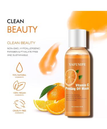 Vitamin C Peel Off Face Mask - Gentle Exfoliating & Blackhead Remover for Brightening Skin - 100ML/3.4 FLOZ - Buy Online on SooperMarket.com