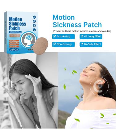 Motion Sickness & Tinnitus Relief Patches - 72 pcs, for Nausea, Vertigo, Ringing Ears | Adults & Children | Travel Friendly - Buy Online on SooperMarket.com