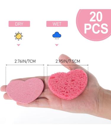 20 Pieces Compressed Facial Sponges - Natural Cellulose Cleansing Sponges for Face - Professional Cosmetic Spa Sponges for Makeup Removal and Exfoliation - Buy Online on SooperMarket.com