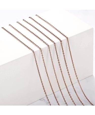 24 Pack Antique Red Copper Twisted Link Chain Necklace for Jewelry Making - 20 Inch - Buy Online on SooperMarket.com
