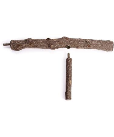 Mogoko Natural Wood Bird Perch Stand - Hanging Multi Branch Perch for Parrots, Parakeets, Cockatiels, Conures, Macaws, Love Birds, Finches - Style 1 - Buy Online on SooperMarket.com