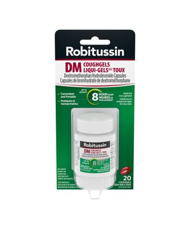 Robitussin DM Coughgels Alcohol Free Liqui-Gels 20 Count
