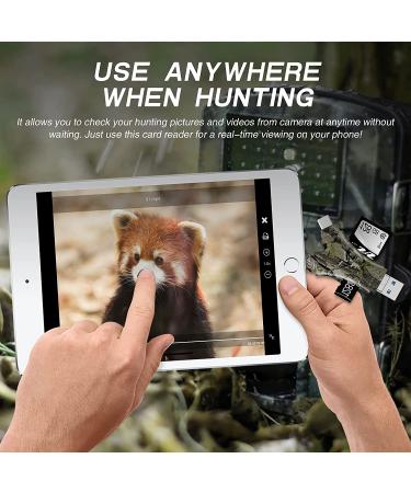 Trail Camera Viewer SD Card Reader - 4 in 1 Memory Card Reader for iPhone & iPad - View Hunting Game Camera Photos/Videos on Smartphone - Buy Online on SooperMarket.com