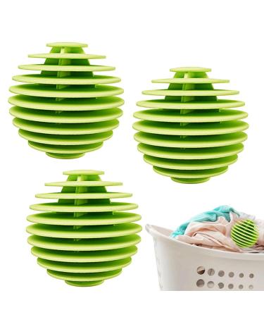 Laundry Balls for Dryer - Laundry Scrubbing Balls Multi-Layer Vane Laundry Balls Anti-tangling Reusable Scrubbing Balls Anti Static Efficient Washer Balls for Quick Drying Welts Green