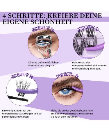 Eyelash Extensions 84 PCs Z06 - DIY LASH Clusters Reusable Individual Eyelashes for Beginners D-12mm Perfect for Home Use - Buy Online on SooperMarket.com