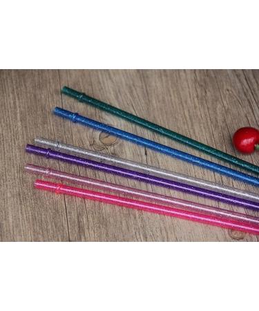 Dakoufish 11 Inch 12 Piece Reusable Acrylic Straws Glitter Sparkle Drinking Straw Plus One Cleaning Brush (11inch Pink) Pink 11 Inch (Pack of 12) - Buy Online on SooperMarket.com