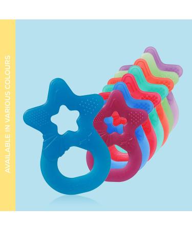 Dentistar Bei ring 2 Set - Baby Teether for 3 Months+ - Soft Dental Aid & Massage Ring - Made in Germany - Blue - Buy Online on SooperMarket.com