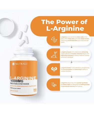 New 1000mg HIGH STRENGTH L Arginine Tablets - Pure Arginine Powder Powerful Nitric Oxide Supplement Boost Protein and Creatine Synthesis Stamina and Athletic Dominance Designed for Men requiring Peak Performance and Endurance Non-GMO Gluten-Free - 270 Veg - Buy Online on SooperMarket.com