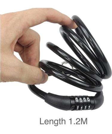 Segway Ninebot 4-Digit Password Cable Lock | Bike and Scooter Security | Black - Buy Online on SooperMarket.com