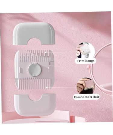 1pc Split Ends Hair Trimmer for Women 2 in 1 Mini Portable Cute Hair Brush Detachable Dustproof Knob Adjustable Stainless Steel Slicer Hair Clipper Grey - Buy Online on SooperMarket.com