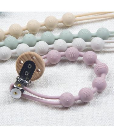 WeSweet BPA Free Silicone Pacifier Chain - Gift-Ready Baby Strap for Boys & Girls - Green & White - Buy Online on SooperMarket.com