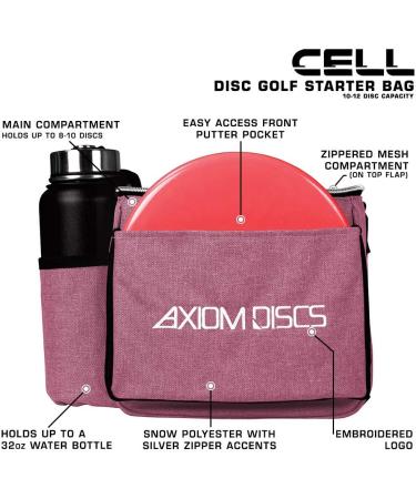 Axiom Discs Cell Disc Golf Starter Bag - Heather Red | Choose Your Color - Buy Online on SooperMarket.com