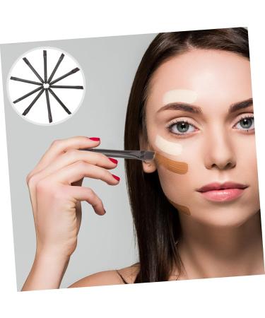 Gogogmee 10 Pcs Eye Shadow Brush Cosmetic Makeup Applicator Lip Applicator Brow Brush Stainless Steel Black - Buy Online on SooperMarket.com