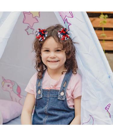 Patriotic 4th of July Korker Hair Bow Clips for Girls - Red White Blue Stars Stripes Ribbon Alligator Barrettes - Kids Xmas Gift - Buy Online on SooperMarket.com