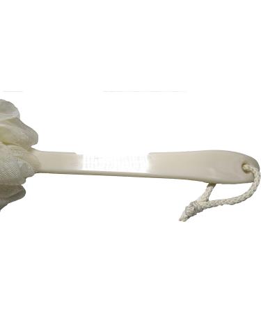 Long-Handle Mesh Soft Body Brush for Seniors, Disabled, and Pregnant - White - Buy Online on SooperMarket.com