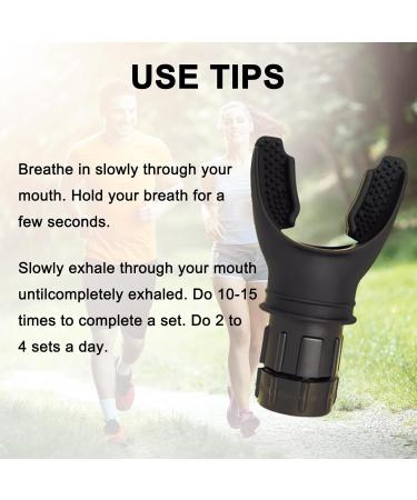 Oxyfit Breathing Lung Trainer - Oxygen Flow Breathing Trainer Lung Exerciser Device Improve Lung Capacity Handheld Lung Expansion Training Tool for Respiratory Therapy (Black) - Buy Online on SooperMarket.com