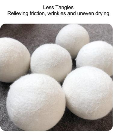 6Pcs Wool Drying Balls Laundry Drying Balls Reusable Skin Friendly Static Reduction Time Saving Fabric Softener Ball for Clothes Laundry(7cm/2.8in) - Buy Online on SooperMarket.com