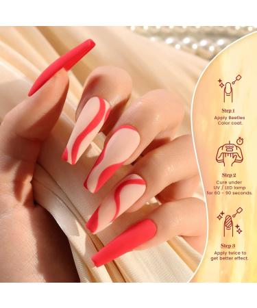 Beetles 20 Pcs Sunset Soiree Gel Nail Polish Set | Fall Winter Gel Polish Kit | Glitter Black Orange-Red Purple Dark Blue Shades | Halloween Nail Art | Top Coat & Base Gel | Gifts for Women - Buy Online on SooperMarket.com