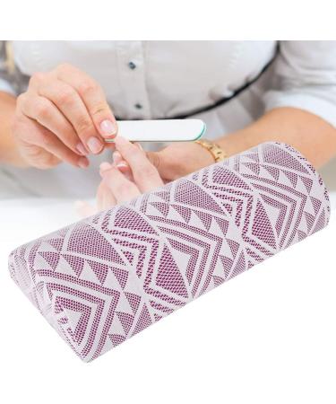 Not Deformed For A Long Time Nail Art Pad Soft Nail Art Hand Pillow for Home Beauty Salon(Purple geometry) - Buy Online on SooperMarket.com