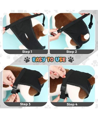 3 Pack Dog Diapers - Adjustable Protective Trousers for Heat & Monthly Bleeding | Washable Dog Pants - Buy Online on SooperMarket.com